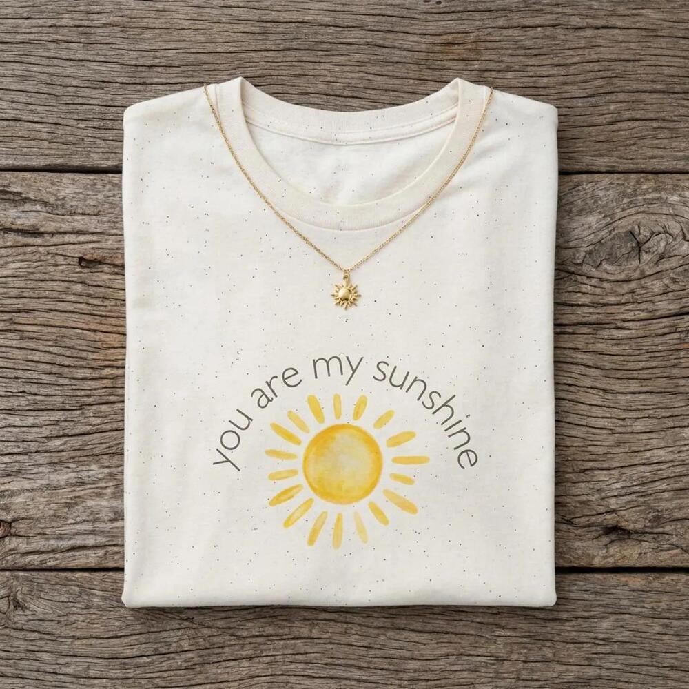 You Are My Sunshine Watercolor Sun Shirt, Minimalist Summer Boho Graphic Tee